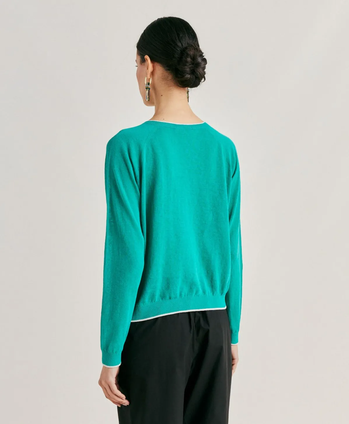 Pull En Lin Rio - Emeraude