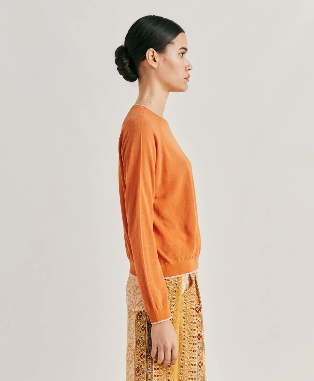 Pull En Lin Rio - Orange