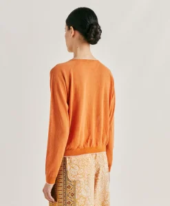 Pull En Lin Rio - Orange
