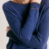 Pull En Lin Stretch Rio - Bleu
