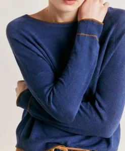 Pull En Lin Stretch Rio - Bleu