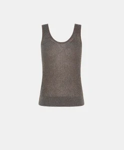 Pull Liccia Perlata Lurex - Corteccia