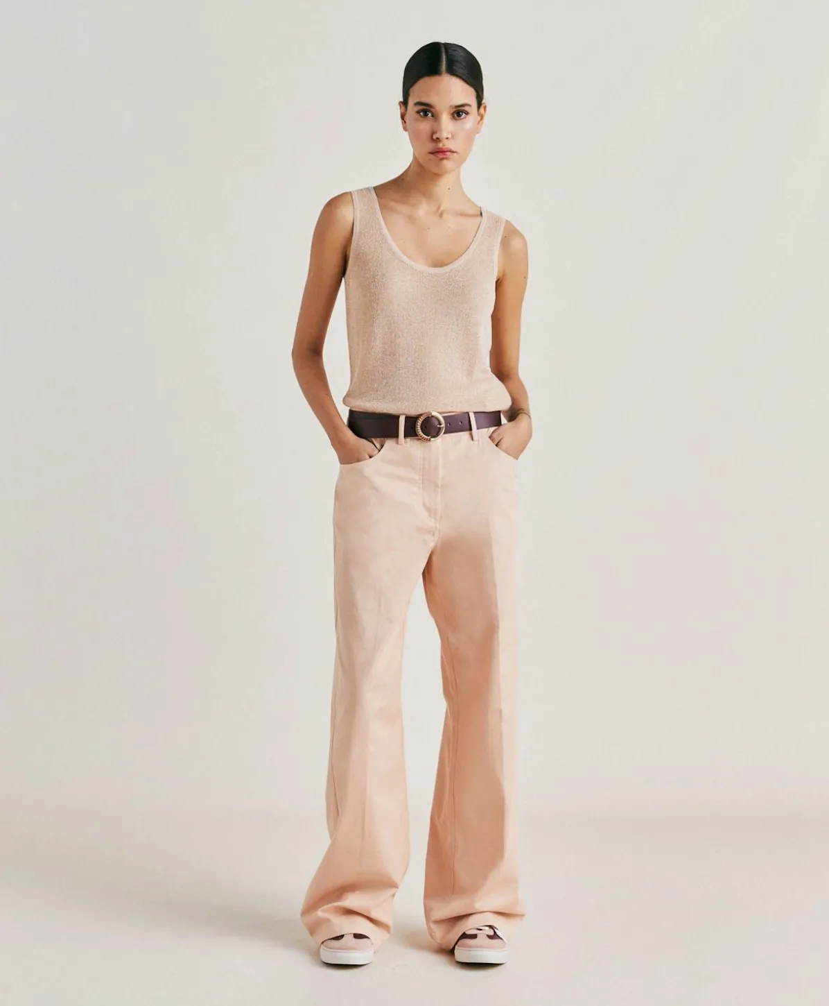 Pull Lurex Nacre Liccia - Poudre