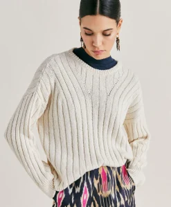 Pull Maille Mixte Baumette - Creme