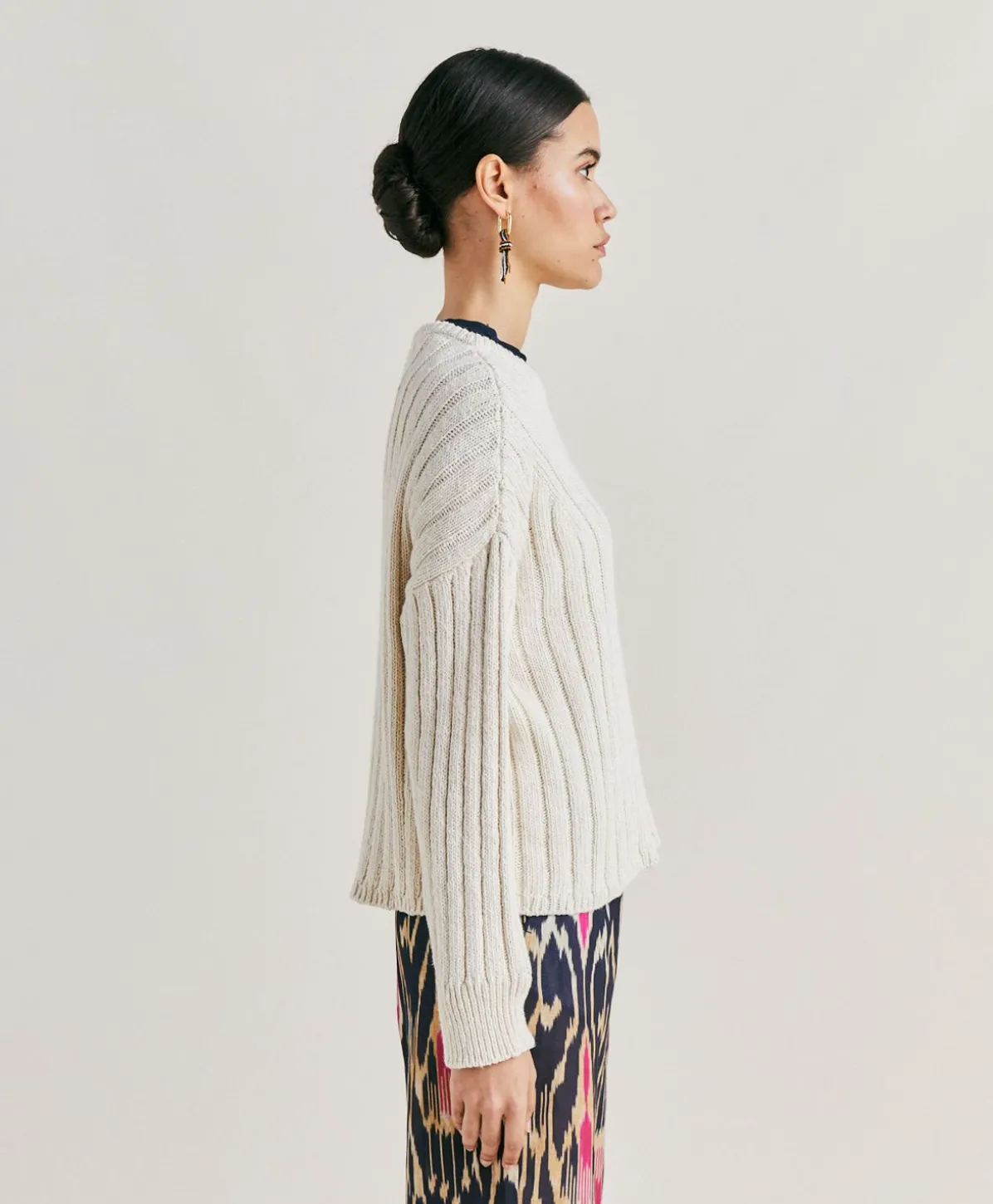 Pull Maille Mixte Baumette - Creme