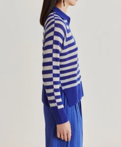 Pull Raye Lurex Perle Egide - Bluette