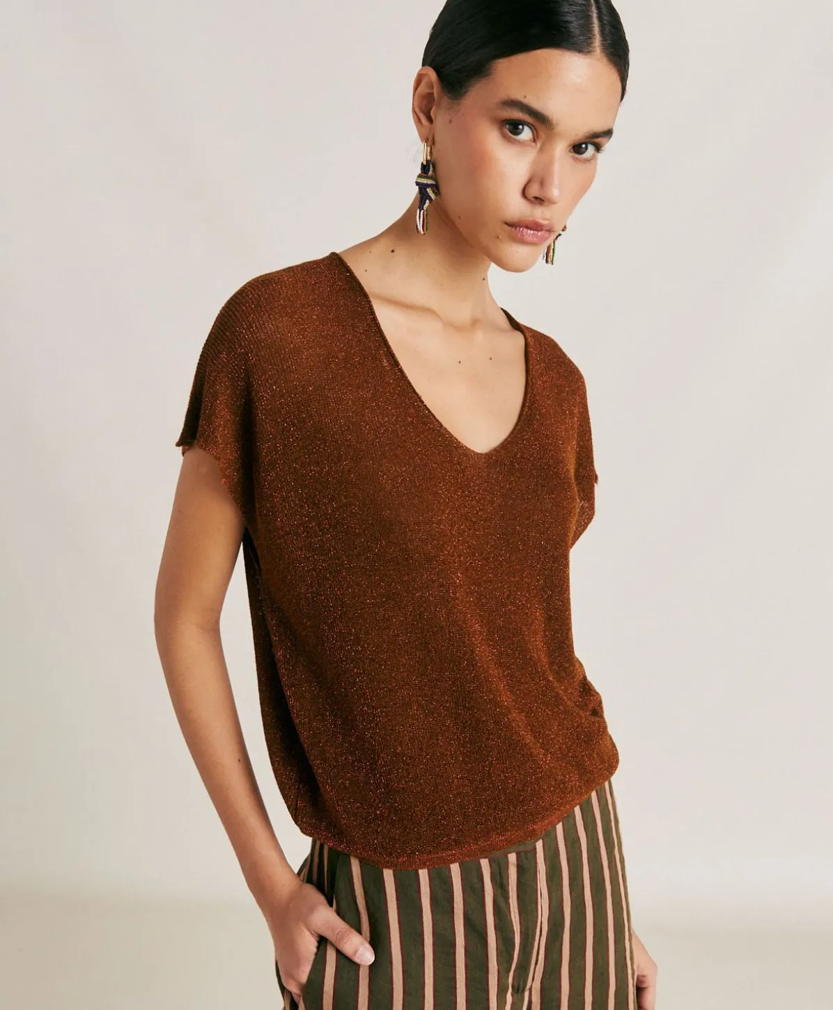 Pull Suzanna Perlata Lurex - Armee