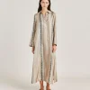 Robe Aligusta En Serge De Soie - Sable Multicolore