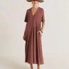 Robe Altamura En Jersey Lurex - Terre Cuite
