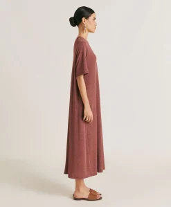 Robe Altamura En Jersey Lurex - Terre Cuite