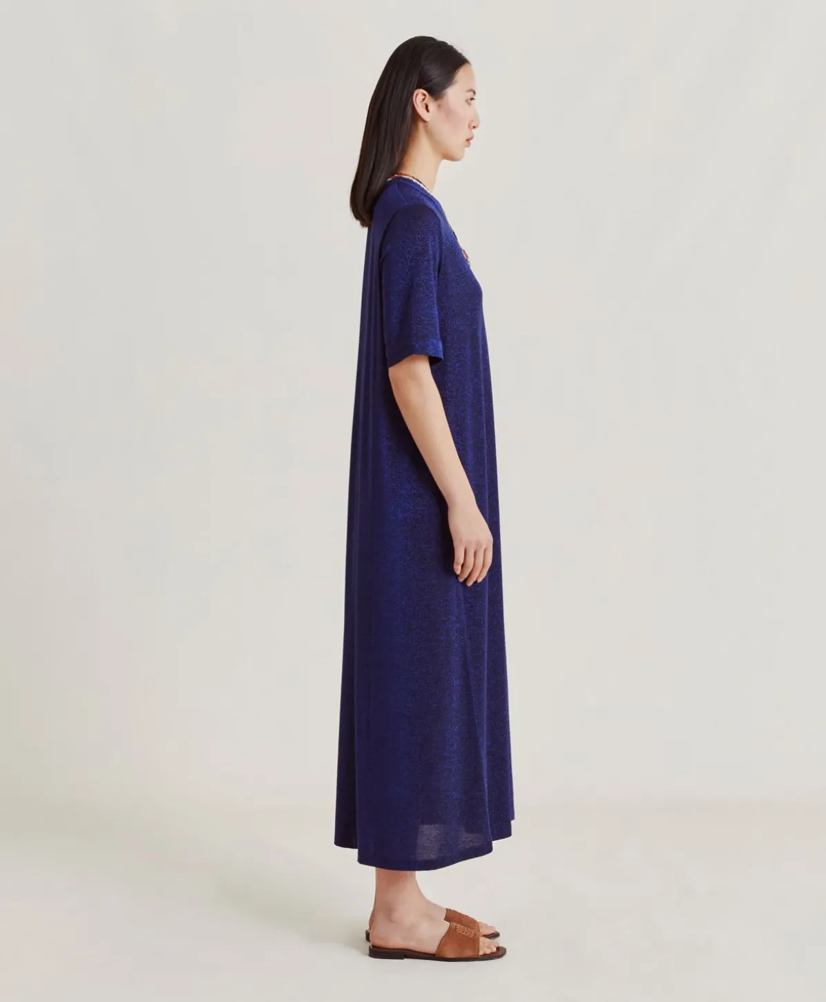Robe Altamura En Jersey Lurex - Bluette
