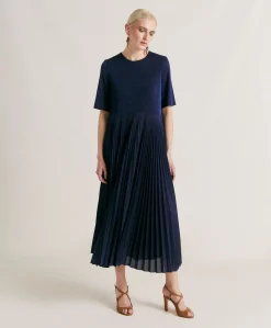 Robe Amalia En Jersey Lurex - Bluette