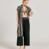 Robe Colorado Rayee En Jersey Lurex - Vert Multicolore