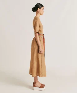 Robe En Lin Altamura - Sable