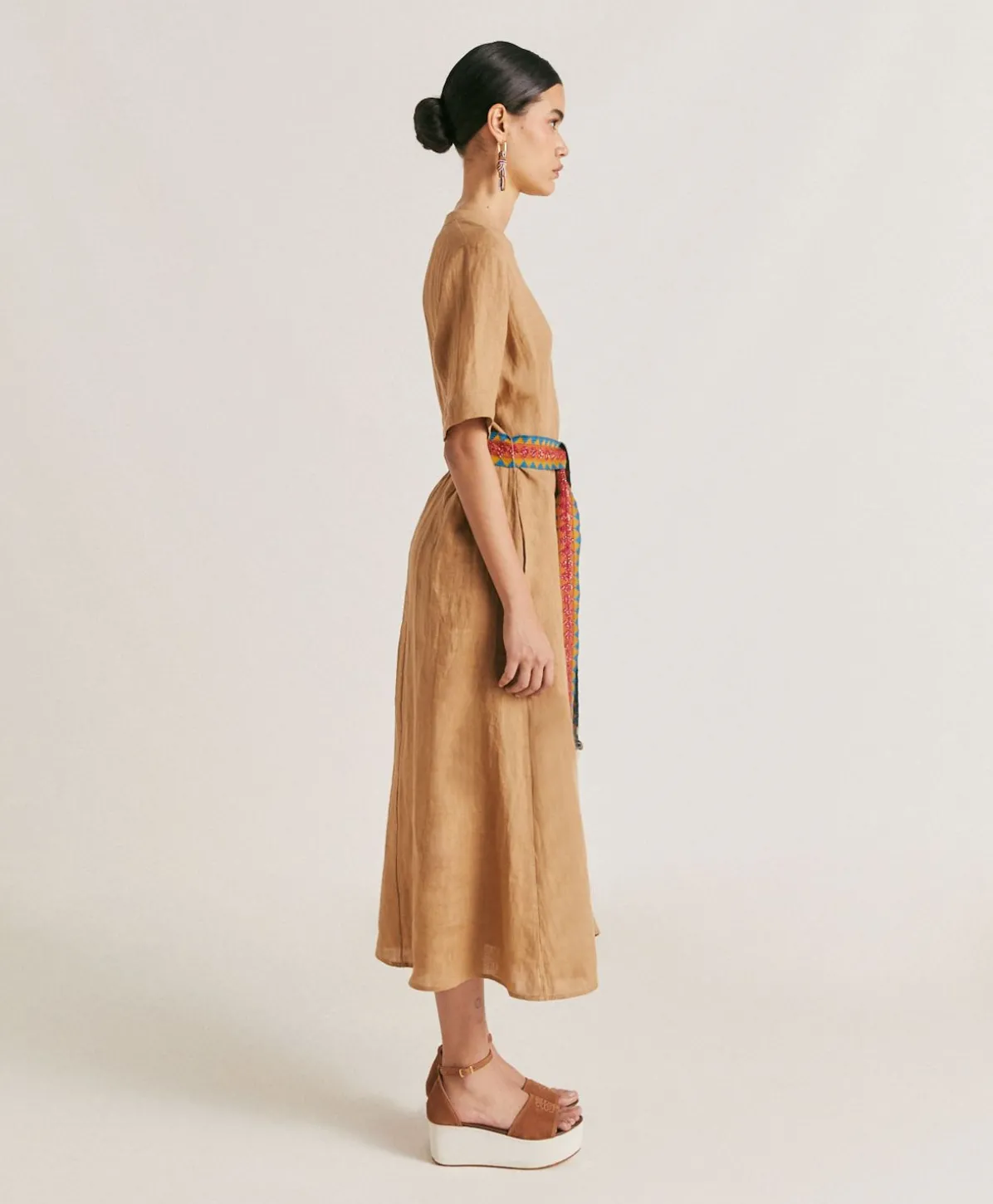 Robe En Lin Altamura - Sable