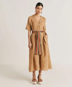 Robe En Lin Altamura - Sable