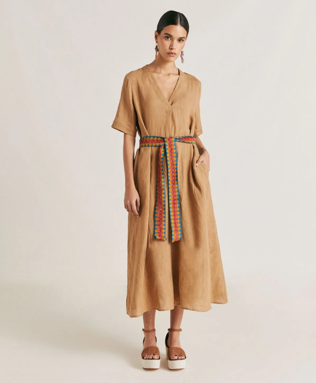 Robe En Lin Altamura - Sable
