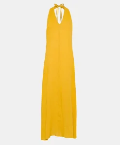 Robe En Lin Aurora - Jaune Soleil