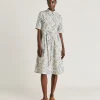Robe En Popeline Ilaria - Creme/Poudre