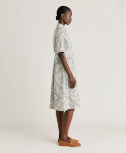 Robe En Popeline Ilaria - Creme/Poudre