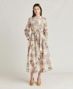 Robe En Popeline Lorina - Multicolore Creme
