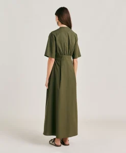 Robe En Popeline Martinella - Armee