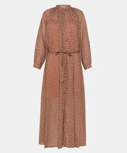 Robe Goa En Voile De Coton Imprime - Corail