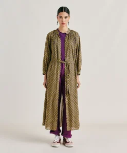 Robe Goa En Voile De Coton Imprime - Petrole