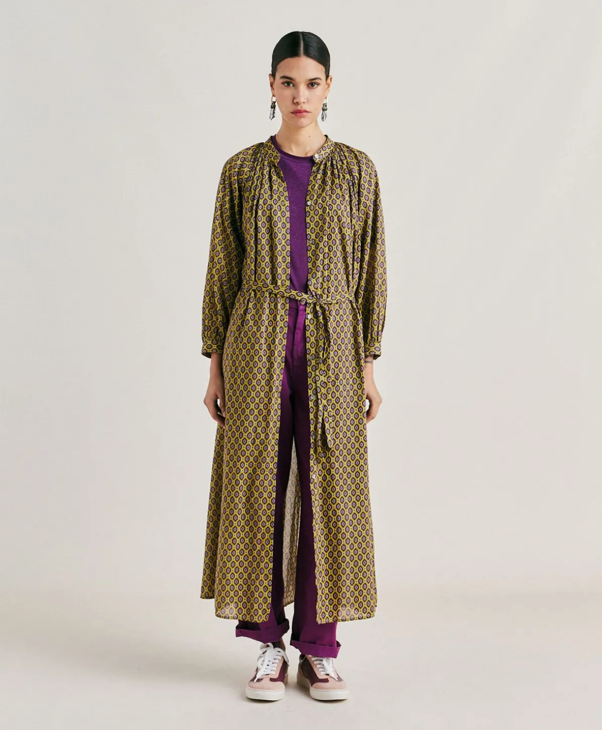 Robe Goa En Voile De Coton Imprime - Petrole