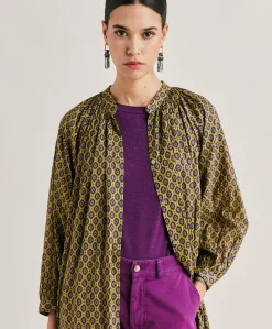 Robe Goa En Voile De Coton Imprime - Petrole