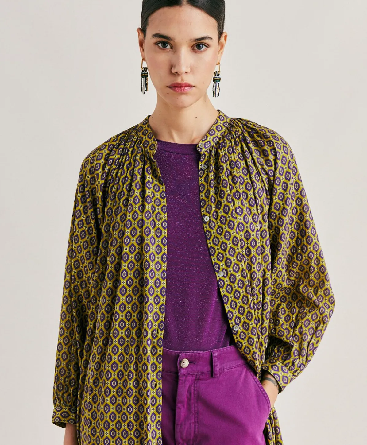 Robe Goa En Voile De Coton Imprime - Petrole