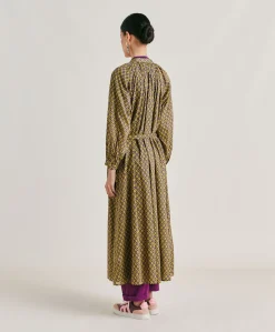 Robe Goa En Voile De Coton Imprime - Petrole