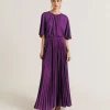 Robe Paradisu En Jersey Lurex - Cyclamen