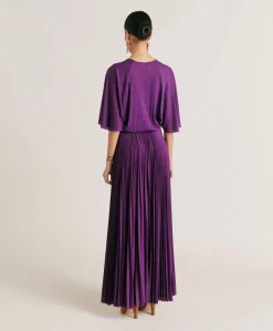 Robe Paradisu En Jersey Lurex - Cyclamen
