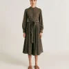 Robe Sinzias Avec Voile De Coton - Armee