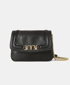 Sac En Cuir Mimi Flore - Noir