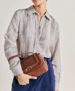 Sac En Cuir Petit Flore - Tan