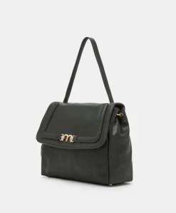 Sac Flore En Cuir - Noir