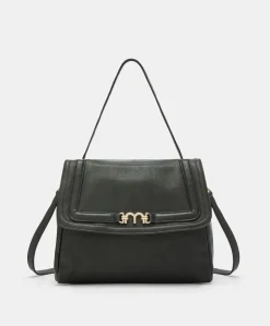 Sac Flore En Cuir - Noir