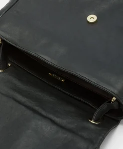 Sac Flore En Cuir - Noir