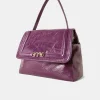 Sac Flore En Cuir Naplack - Myrtille