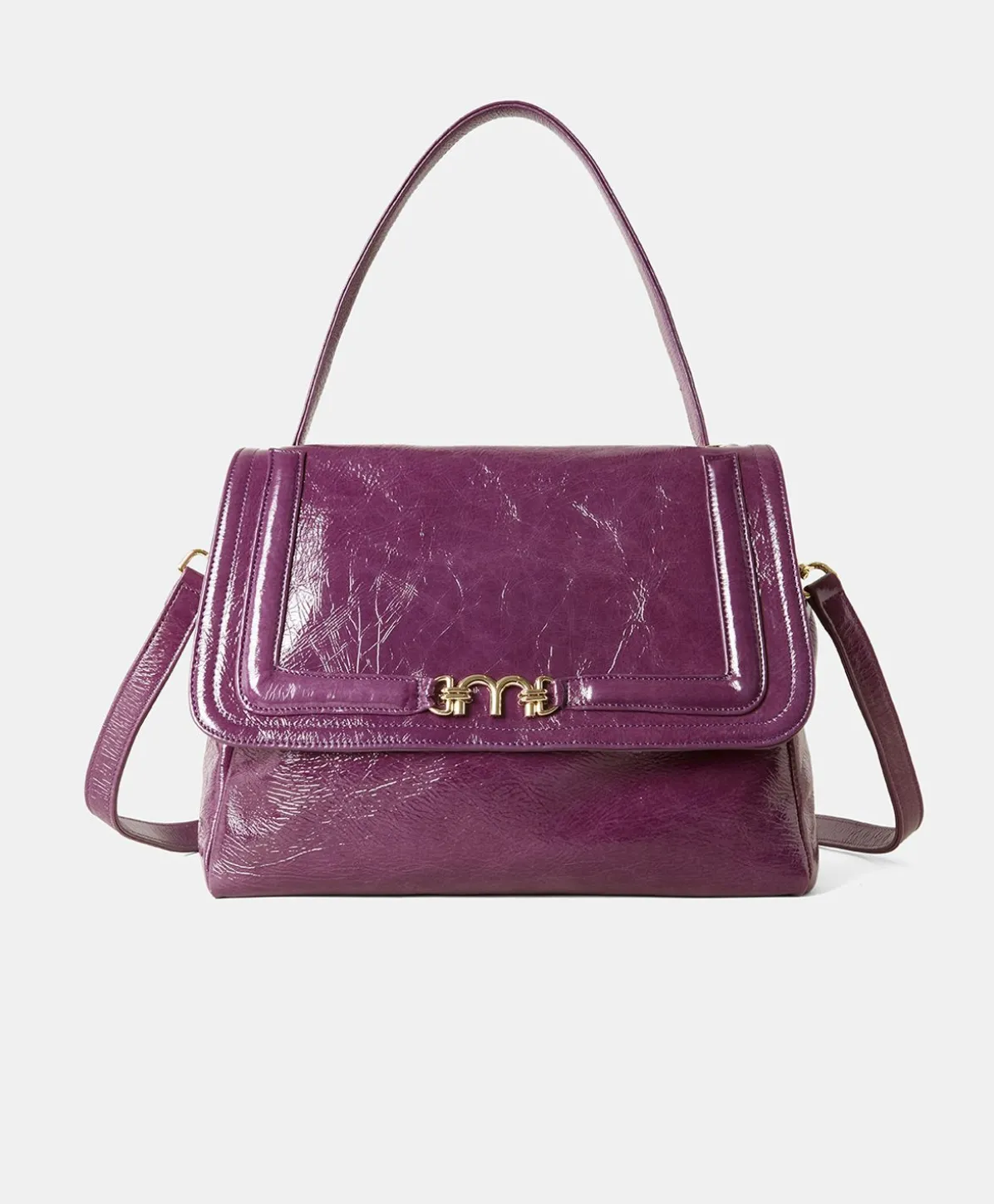 Sac Flore En Cuir Naplack - Myrtille