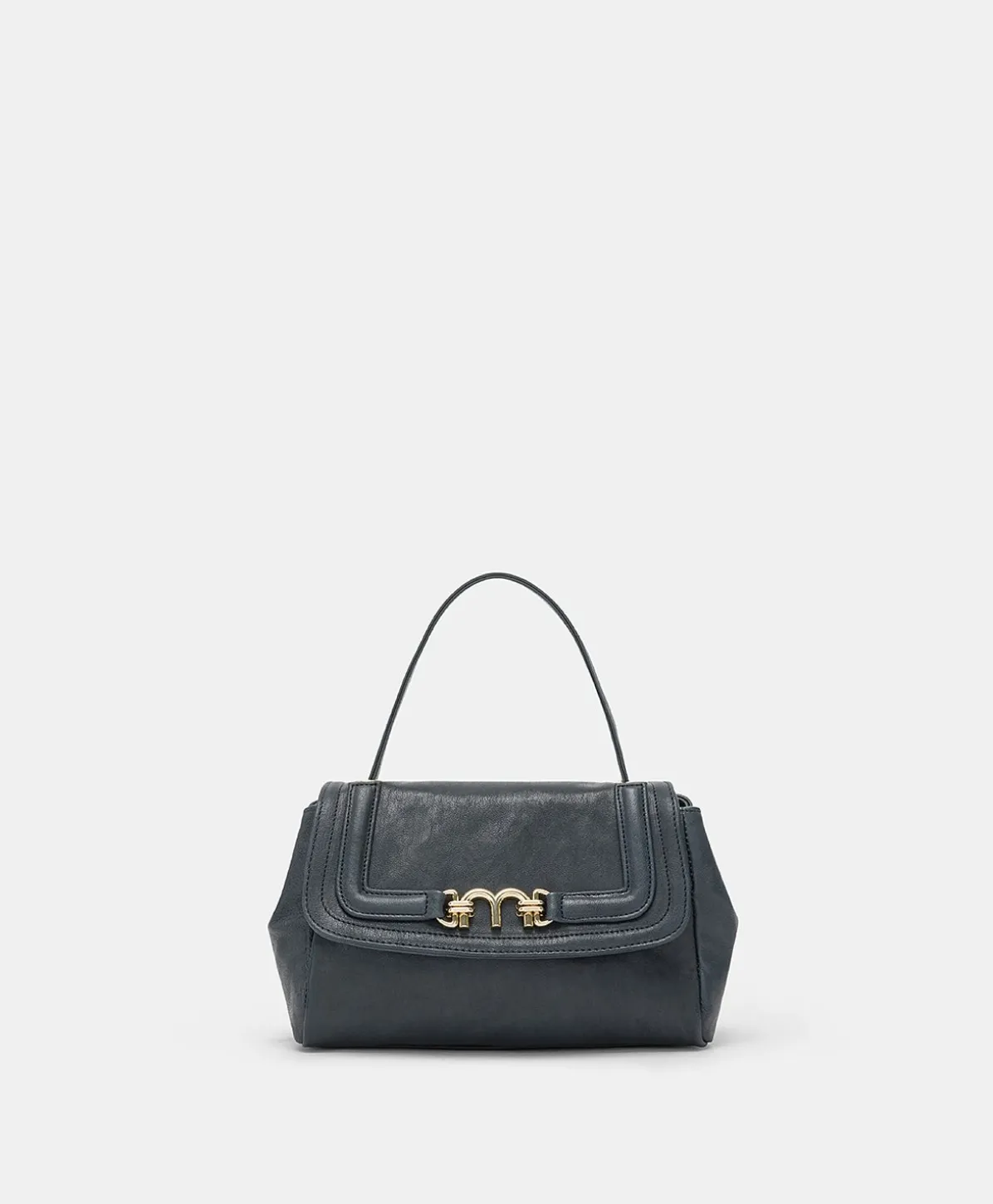 Sac Petit Flore En Cuir - Bleu