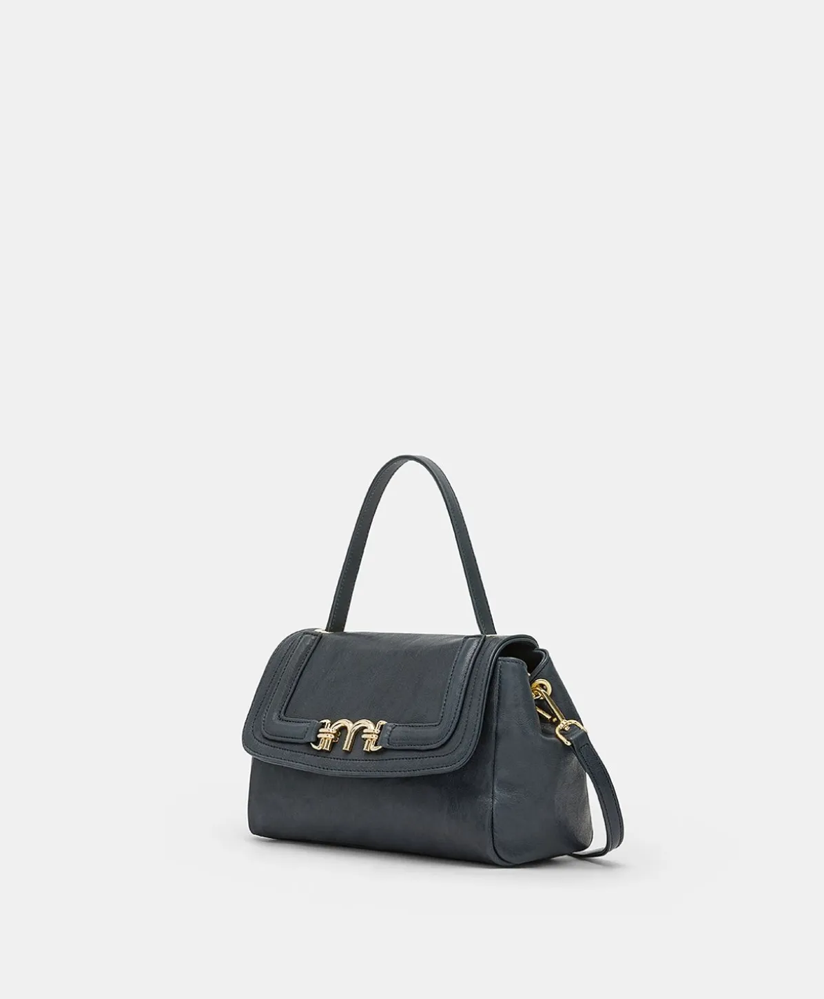Sac Petit Flore En Cuir - Bleu
