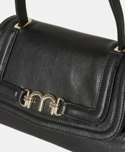 Sac Petit Flore En Cuir - Noir