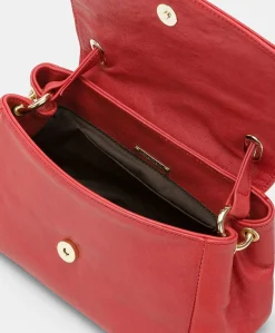 Sac Petit Flore En Cuir - Rouge