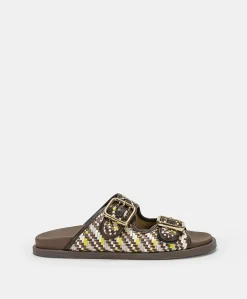 Sandales Chamorro Avec Tissage - Marron / Multicolore
