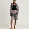 Short Nina En Lin Viscose - Bleu Multicolore