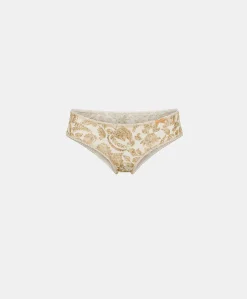 Slip Hamac En Nylon Imprime - Creme / Multicolore