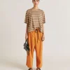 Thirty Iora En Jersey Lurex Raye - Rouille Multicolore